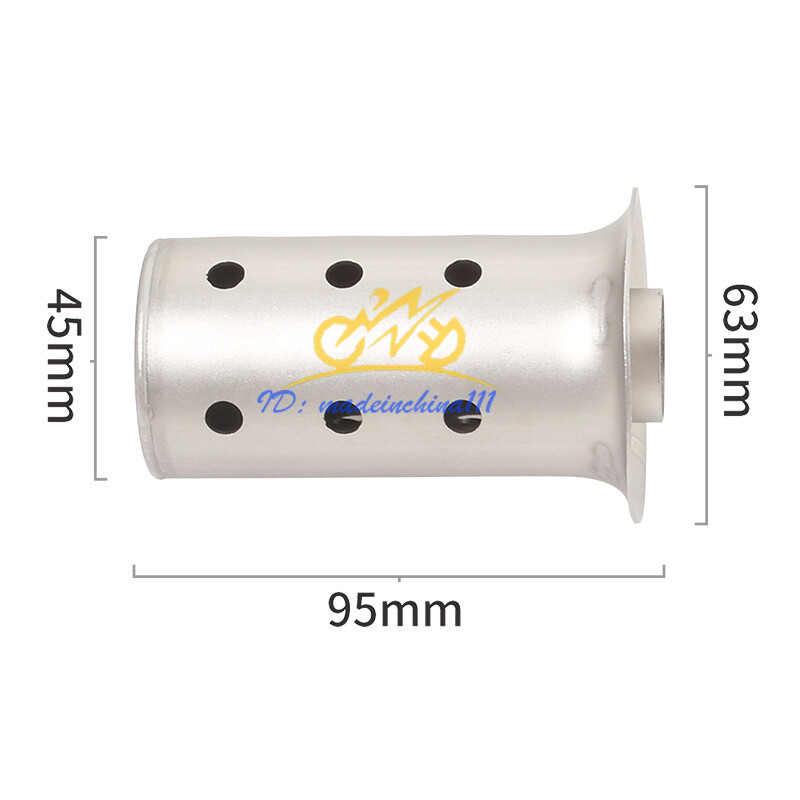 Universal Exhaust Baffle Silencer Removable DB Killer 63mm For Muffler Link Pipe