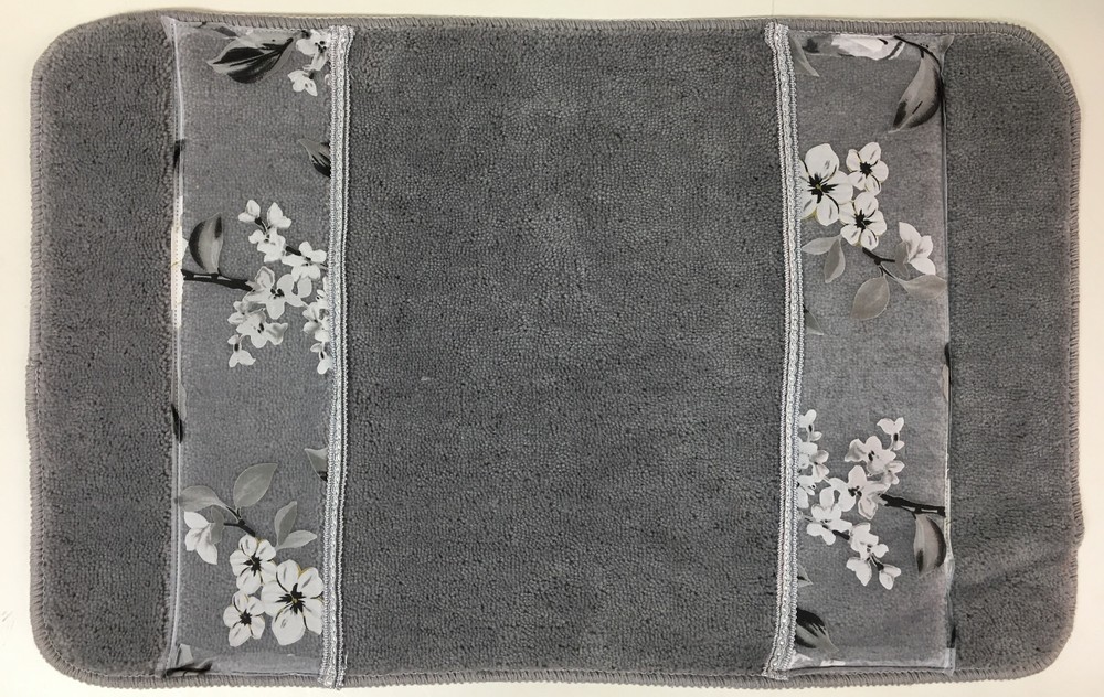 Melrose Bath Rug, Gray