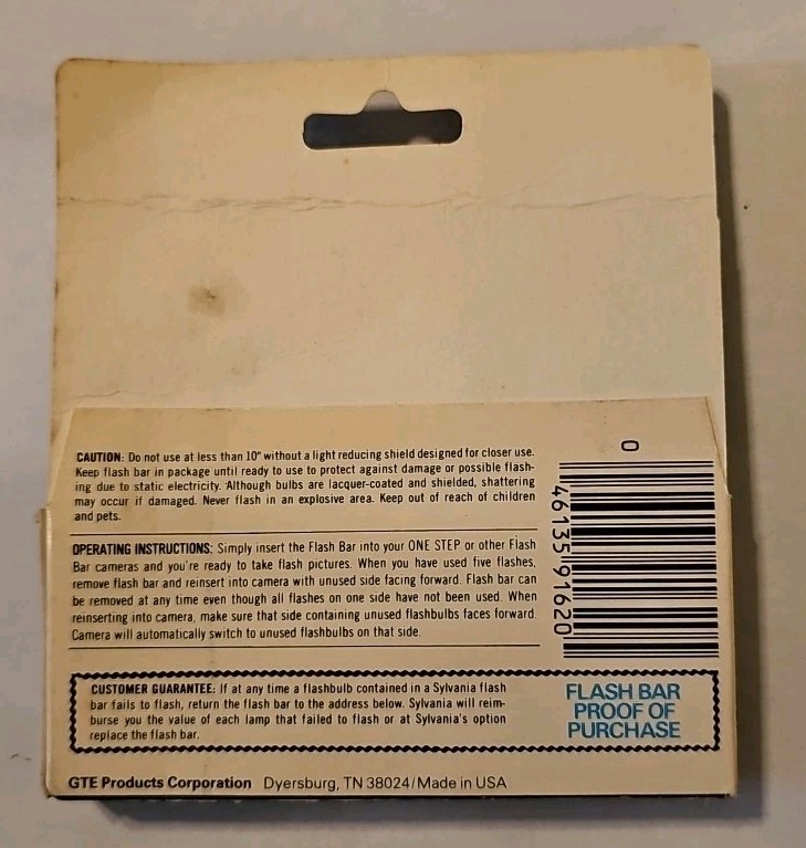 Sylvania Blue Dot Flash Bar 10 Flashes NOS VTG