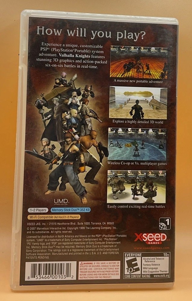 Valhalla Knights Sony PSP Case Only *no game*