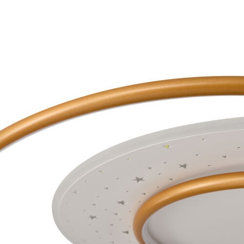 Modern LED Ceiling Light Dimmable Pendant Lamp Flush Mount w/Remote Control 51W