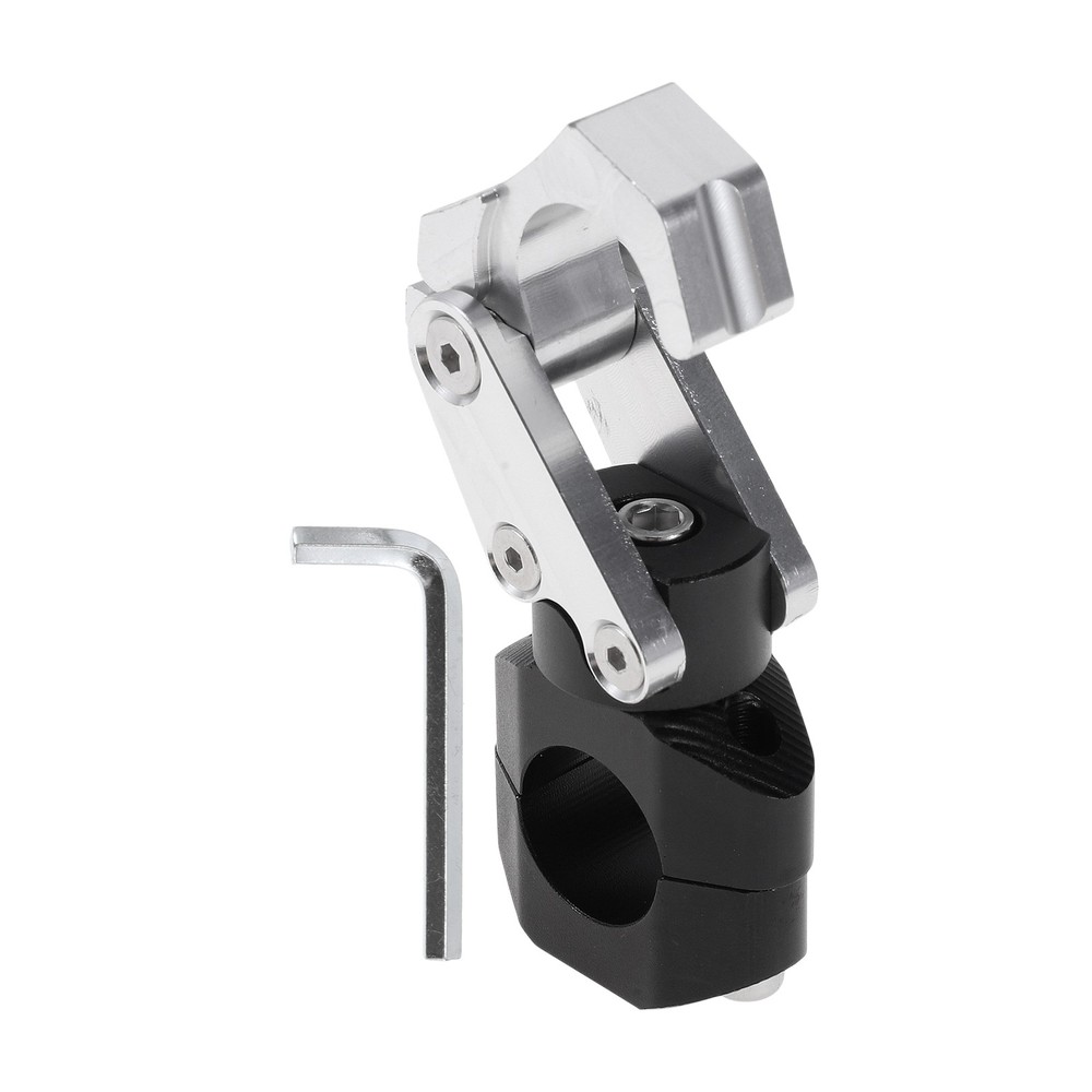 Rectangular Motorcycle Hook with Key 1 Set Silver