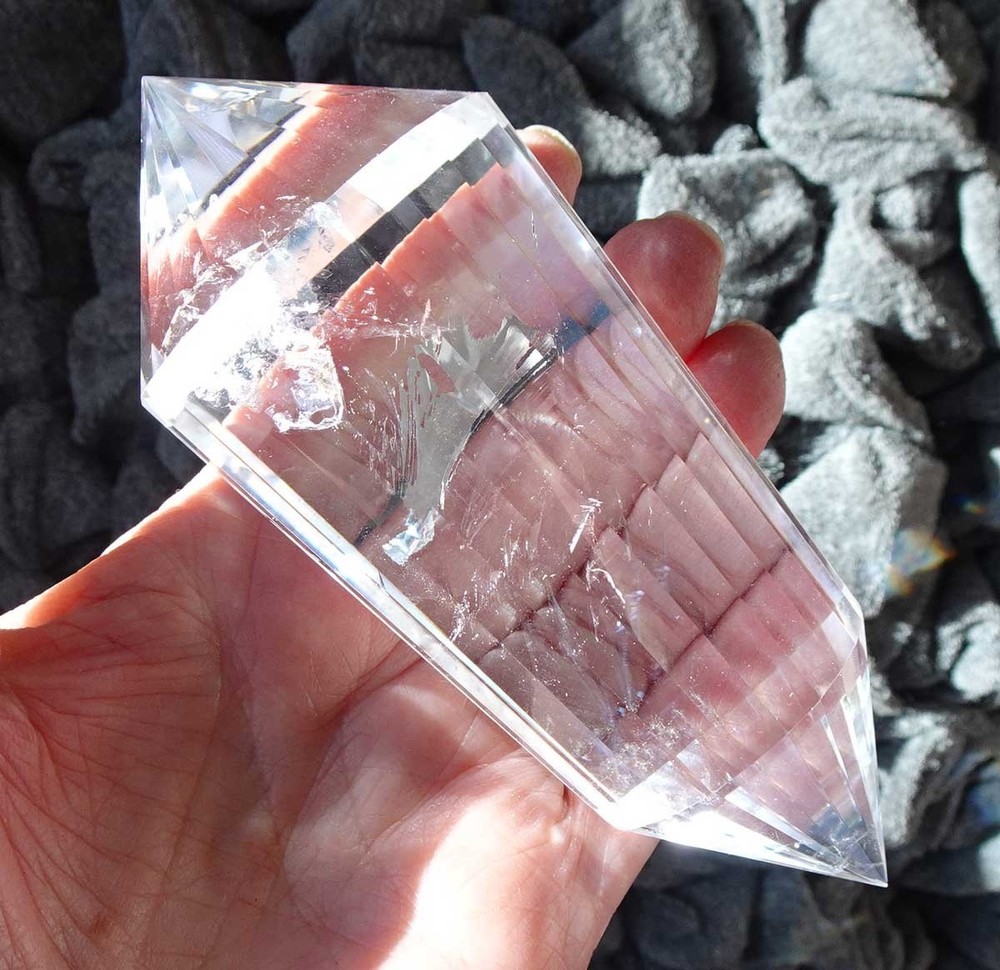 Clear Quartz Vogel 24-sided Crystal - v2003