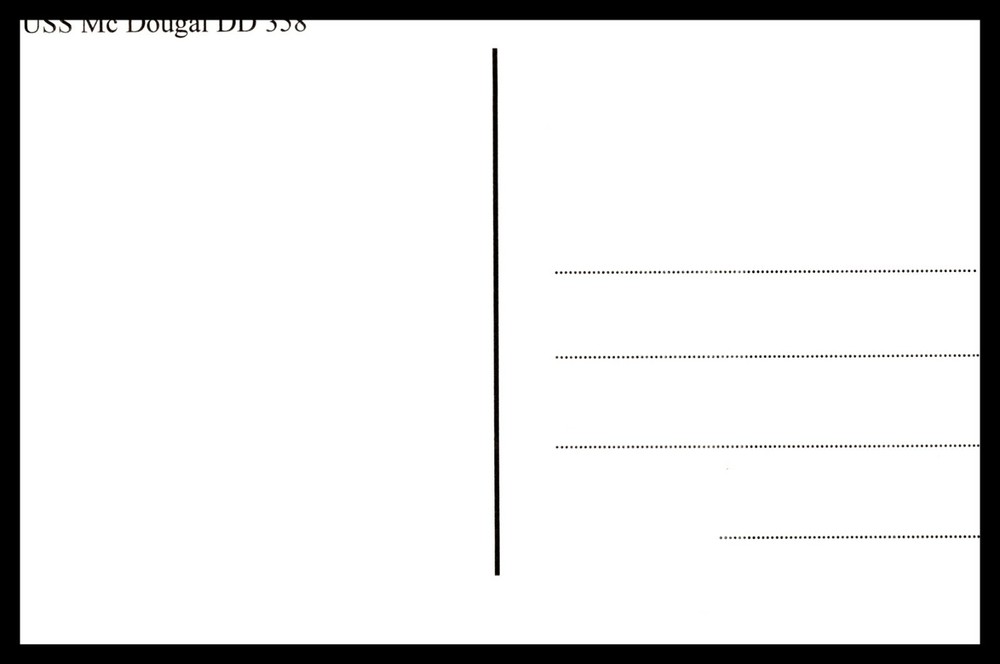 Postcard USS McDougal DD-358