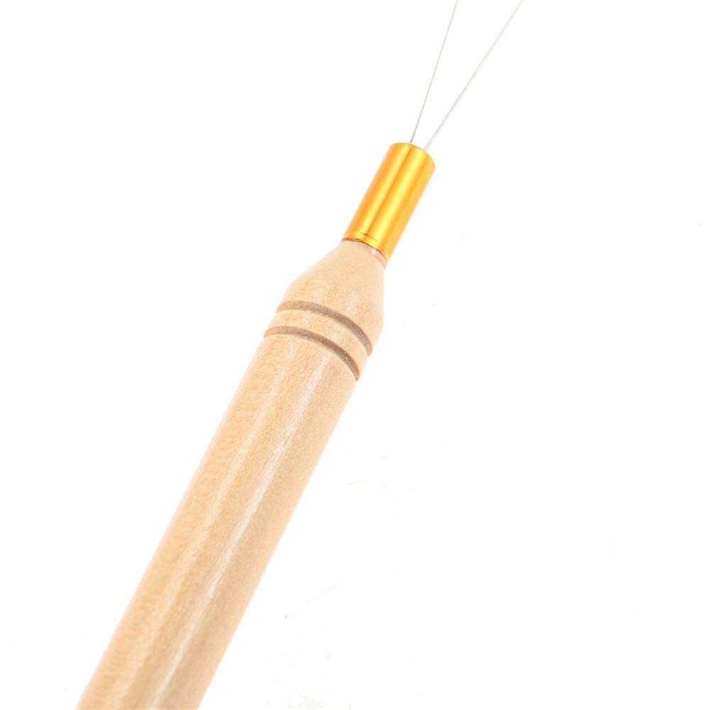 10Pcs Hair Extension Loop Needle Threader 22.3cm Micro Loop Nano Beads Device