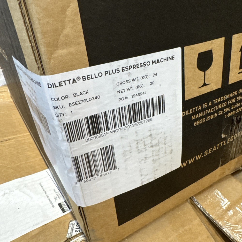 Diletta Bello+ Espresso Machine E61 PID Temp Control Shot Timer Black Italy