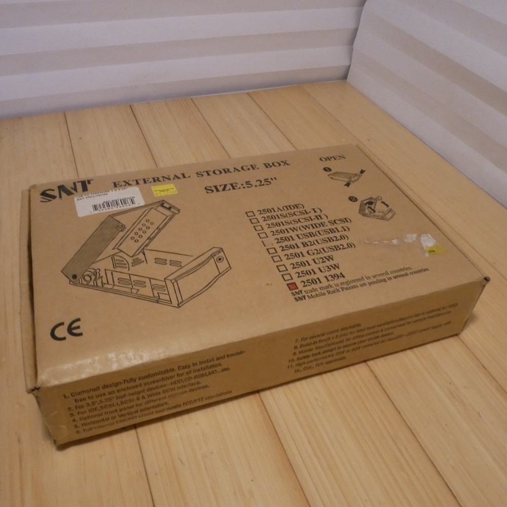 NOS External Storage Box for IDE Hard Drive SNT-2501 Firewire 1394 Interface