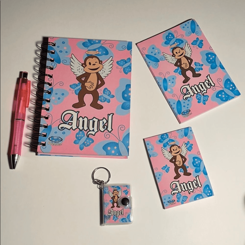 Claire’s 5 Pc Journal Keychain Angel Monkey Set