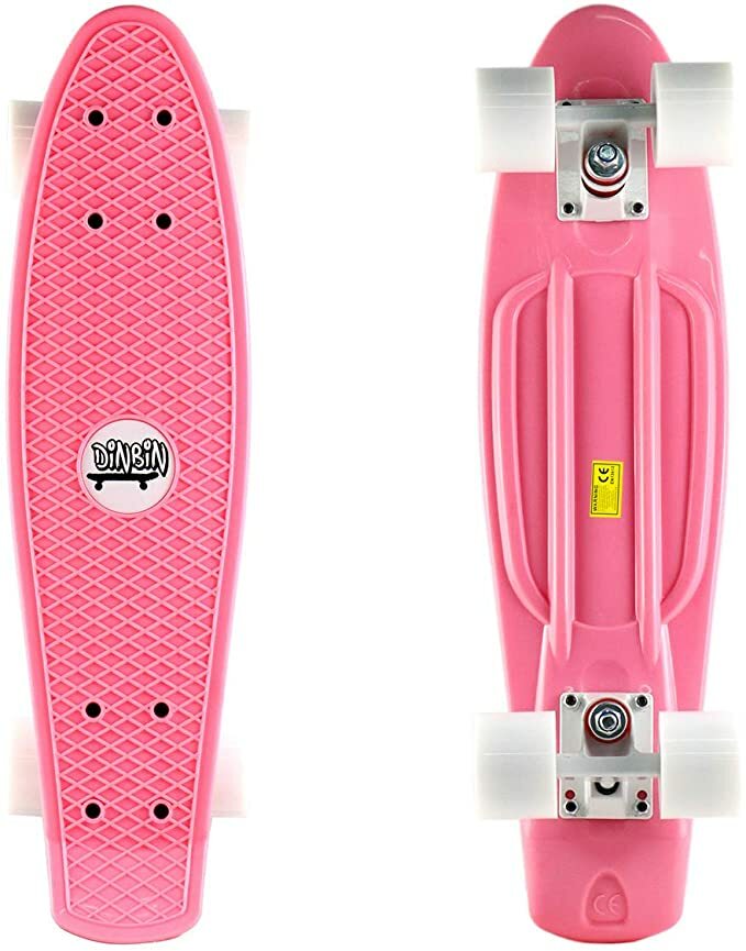 DINBIN Complete Highly Flexible Plastic Cruiser Board Mini 22 Inch Skateboard