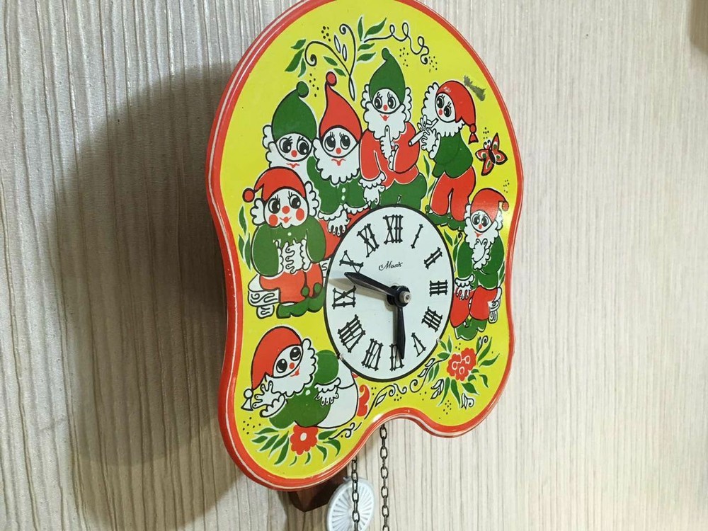 Vintage Clock Soviet Mechanical Clock Working Soviet CLOCK Soviet Wall Clock