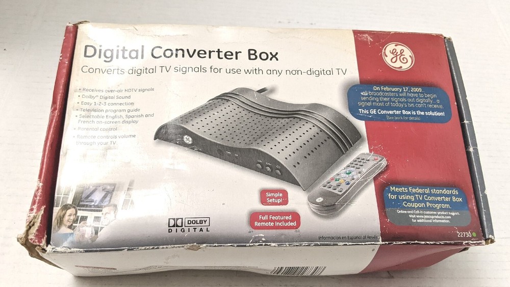 GE Smart Digital Converter Box • Model 22729 with Remote Cable • Open Box