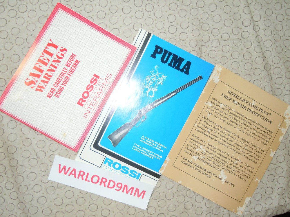 ROSSI PUMA MANUAL.