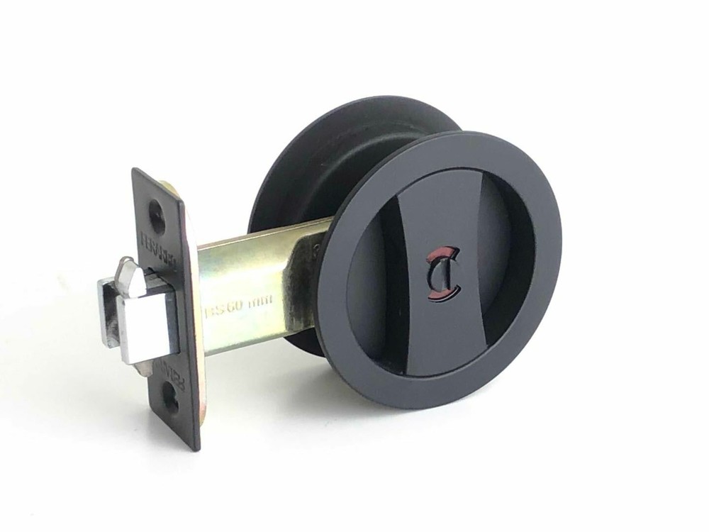 freeshipping Cavity Sliding door Lock Privacy Function Matt Black New Design RD