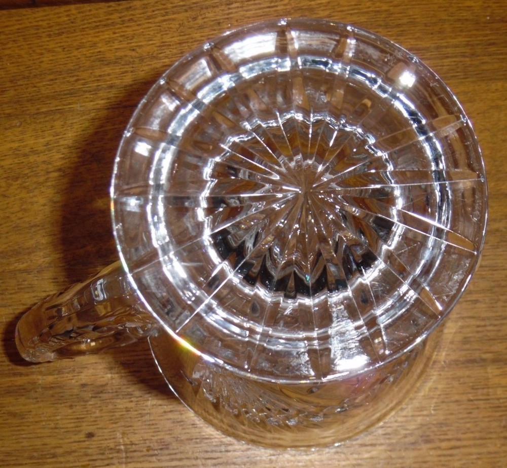 Quality Crystal Pitcher - Maker Unknown - 9 1/2"