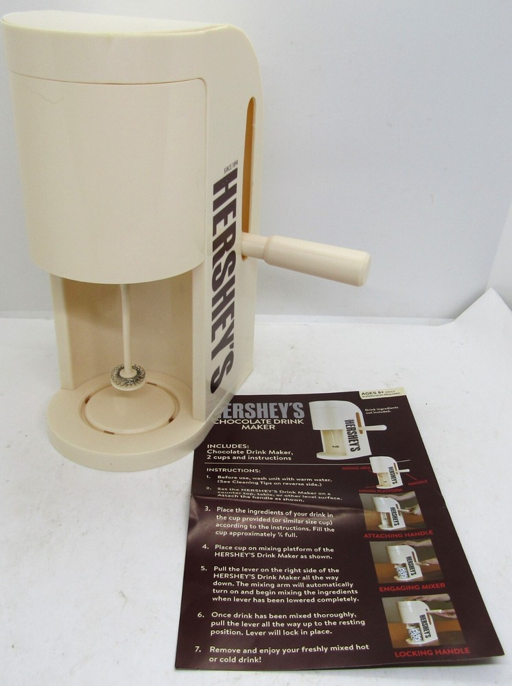 Hershey's Chocolate Drink Maker, No Paper Cups.