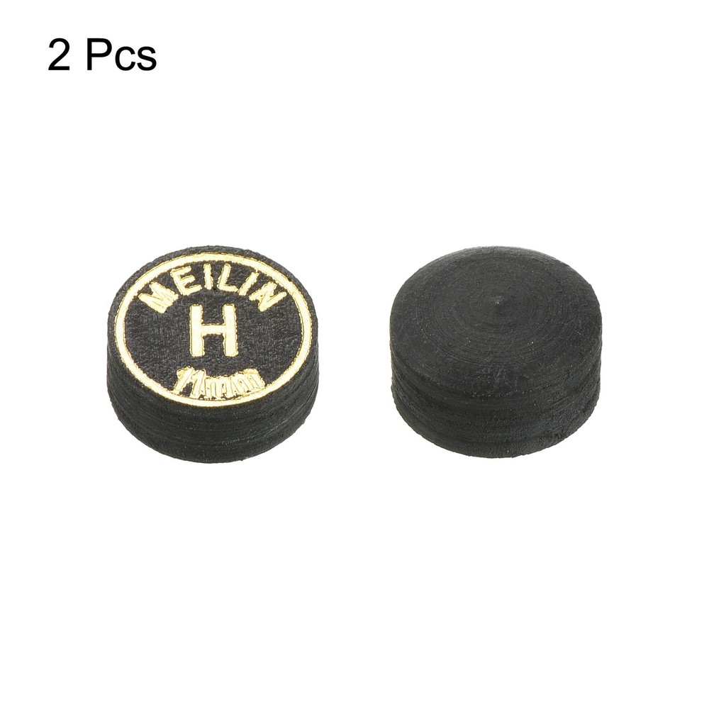11mm Billiard Stick Tips, 2pcs Hard Multiple Layer Billiard Accessories, Black