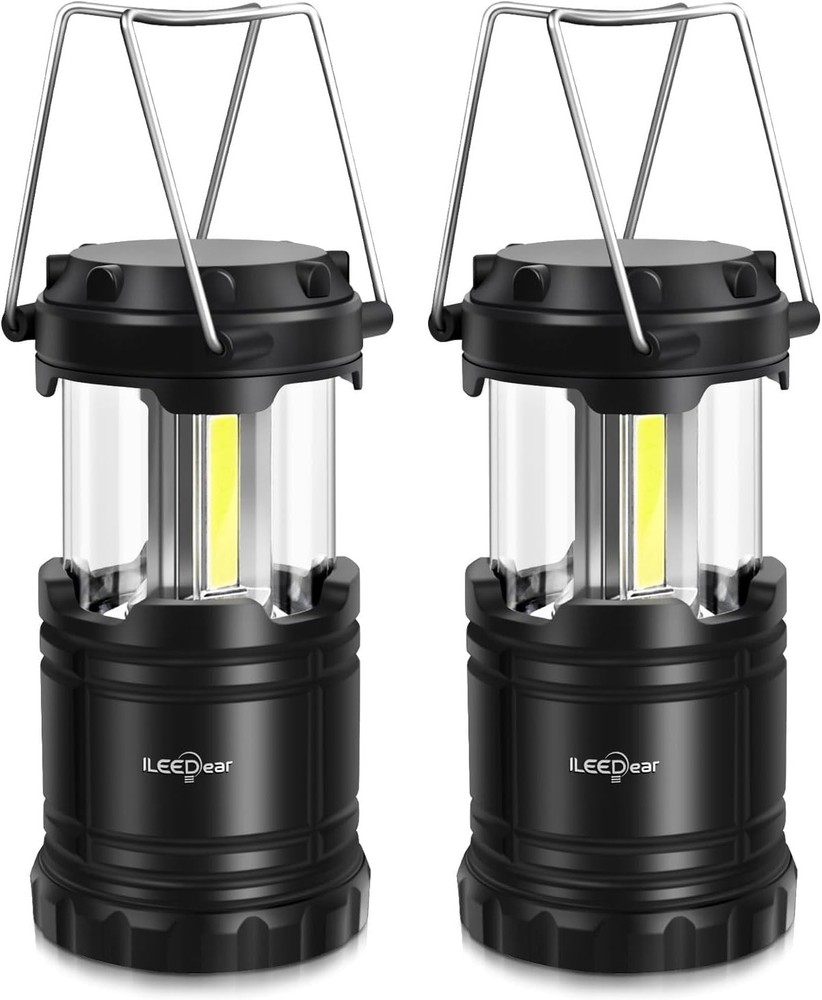 LED Camping Lantern Battery Operated Lights Adjustable Brightness for Camping