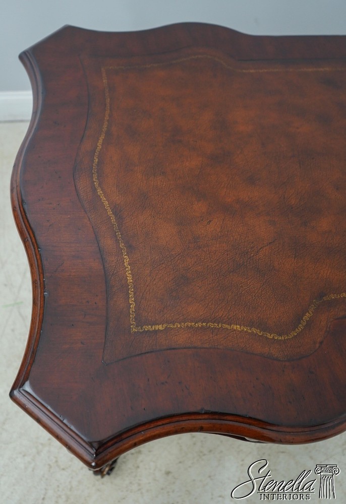 61635: HOOKER Leather Top Continental Style Desk