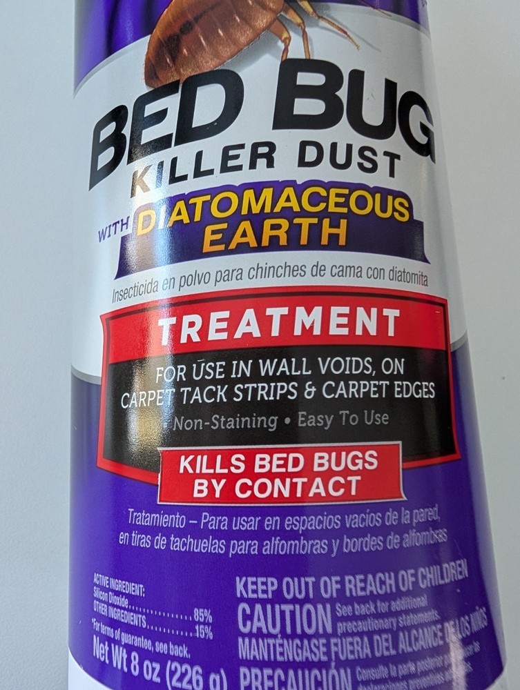 Hot Shot Bed Bug Killer Dust With Diatomaceous Earth 8oz BIN 1