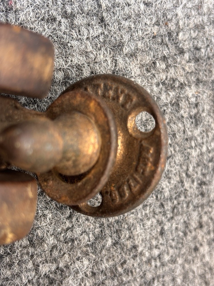 Antique Tucker Hardware Wooden Wheel Caster