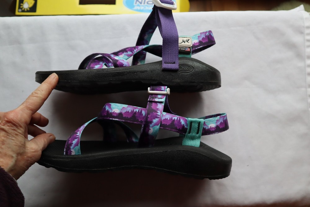 Multicolored Webbed Strap CHACO Slingback Sandals Man's 13