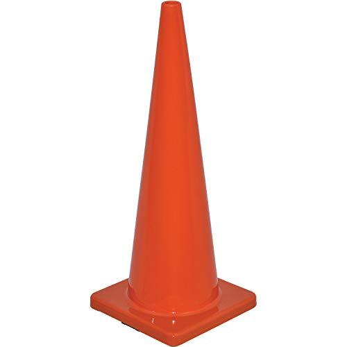 Global Industrial 36" Non-Reflective Traffic Cone Solid Orange Base 10 lbs