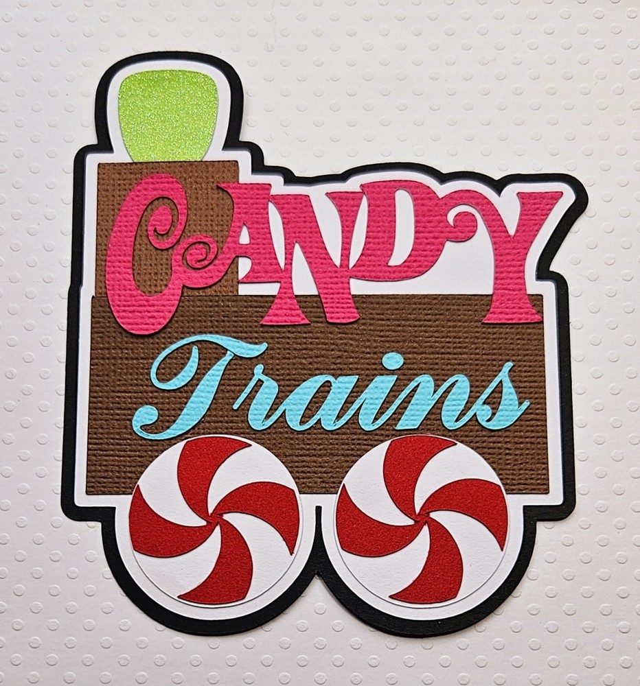 Candy Trains. Scrapbook, Card Making Paper Piecing