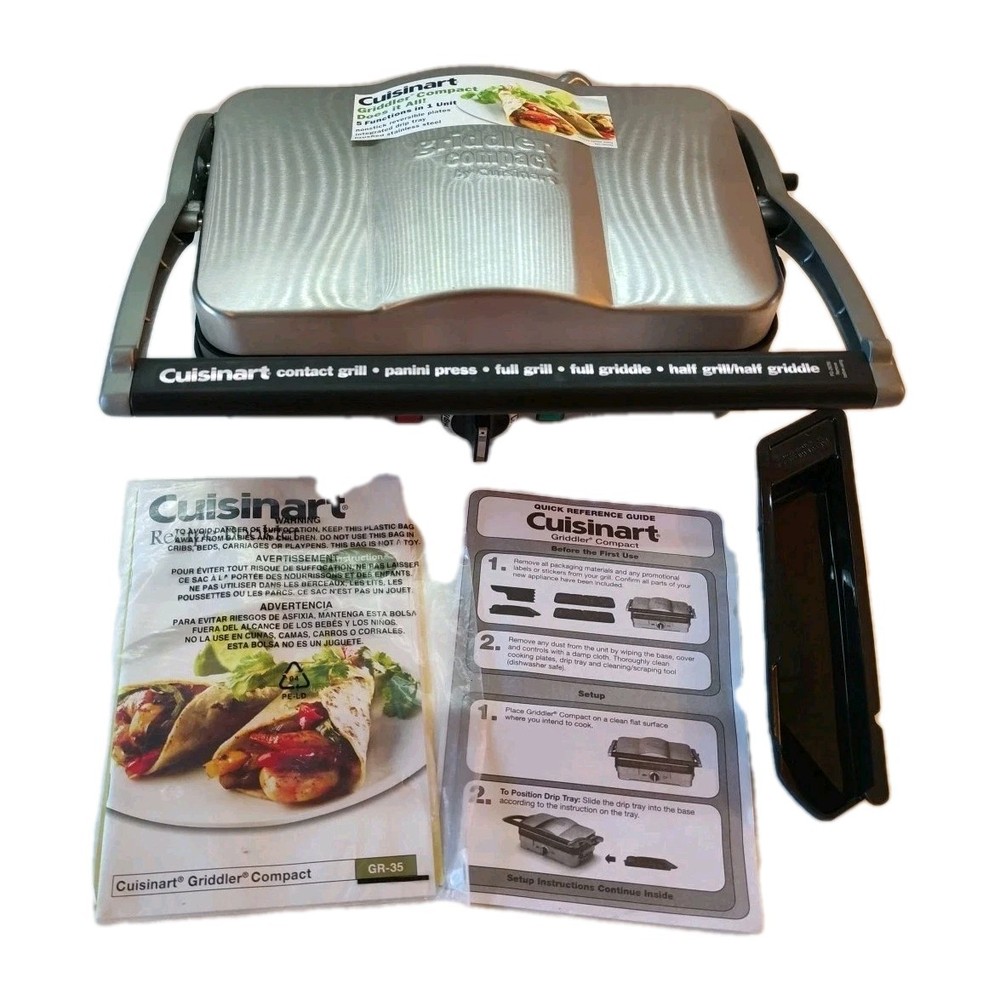 Cuisinart Griddler GR-35 Compact Griddle/Panini/Grill on Counter