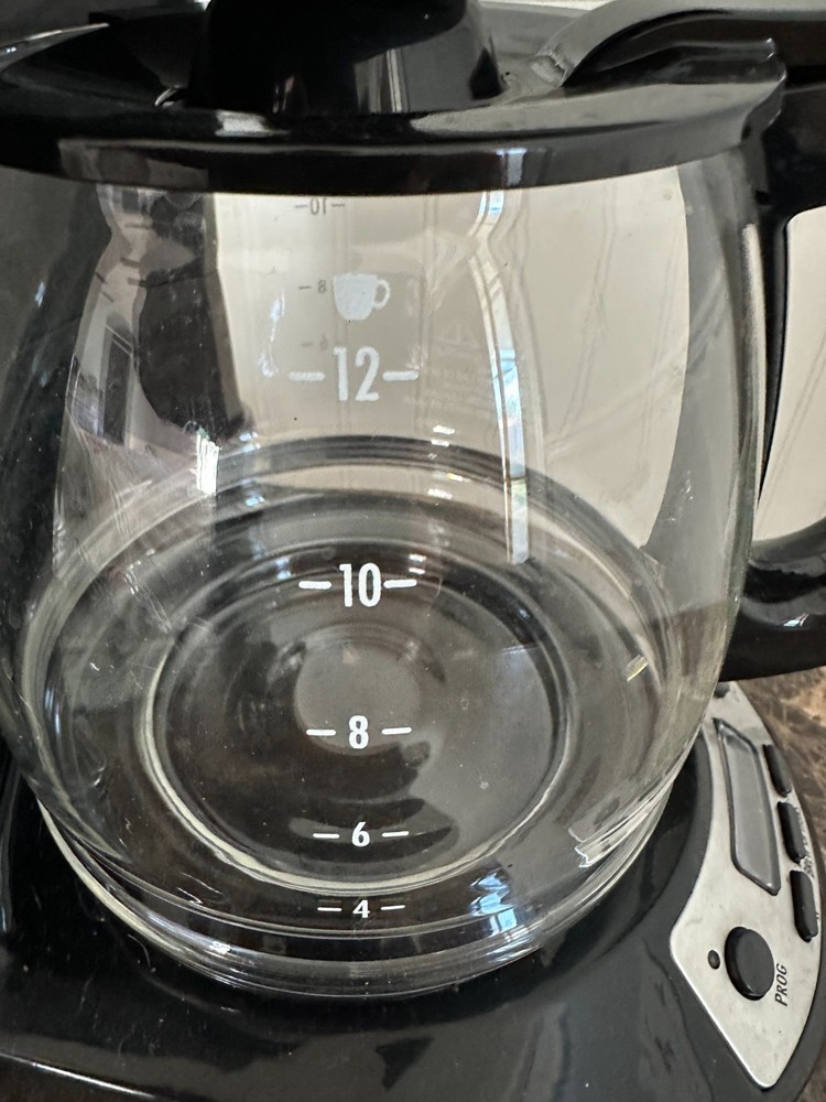 HAMILTON BEACH 12 CUP COFFEE MAKER BLACK MODEL 49615 PROGRAMMABLE CLOCK