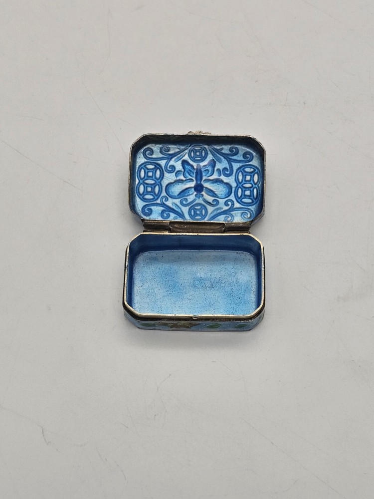 Rare Antique Silver Marked Enamels Box Case