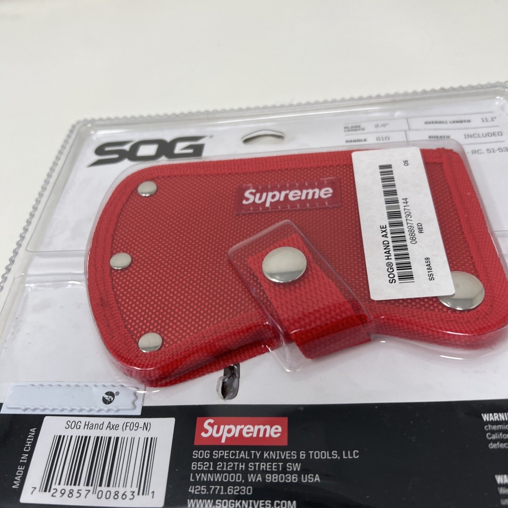 Supreme x SOG Hand Axe Red SS18 (SS18A59) One Size