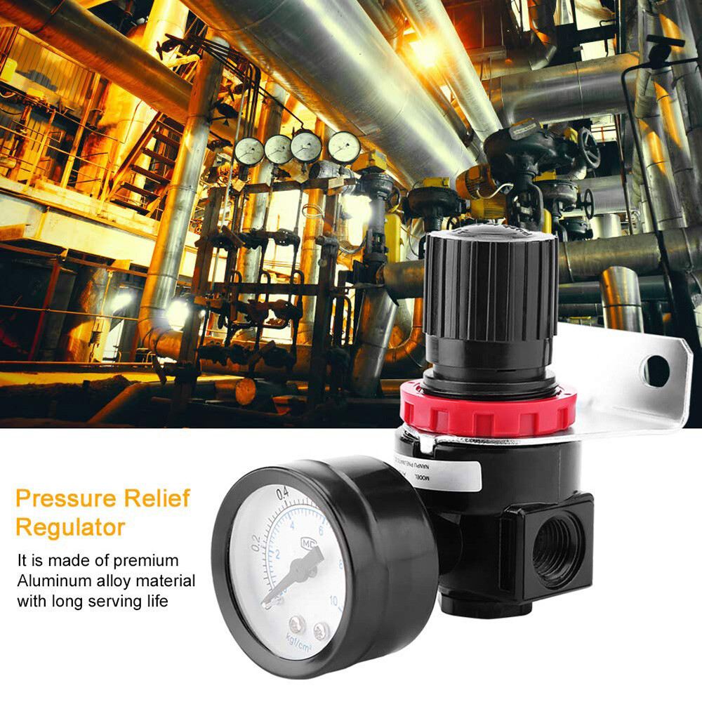 1PC AIR IN LINE COMPRESSOR PRESSURE REGULATOR MINI SERIES, 1/4" NPT