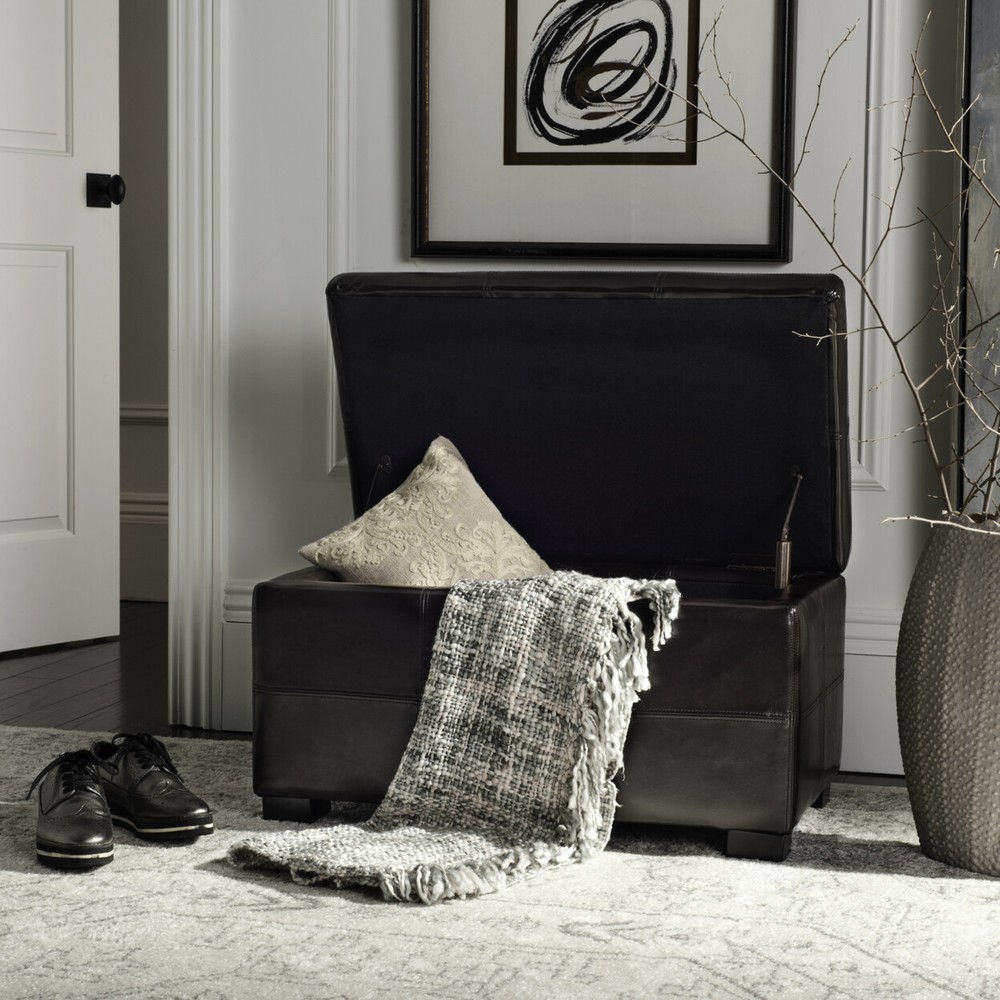 SAFAVIEH Madison Storage Bench Small | Brown |
