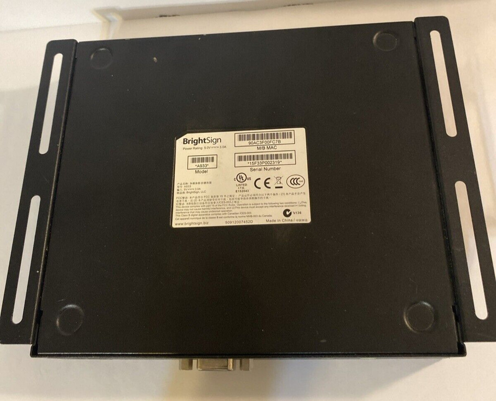 BrightSign Model A933 Digital Media Controller Player