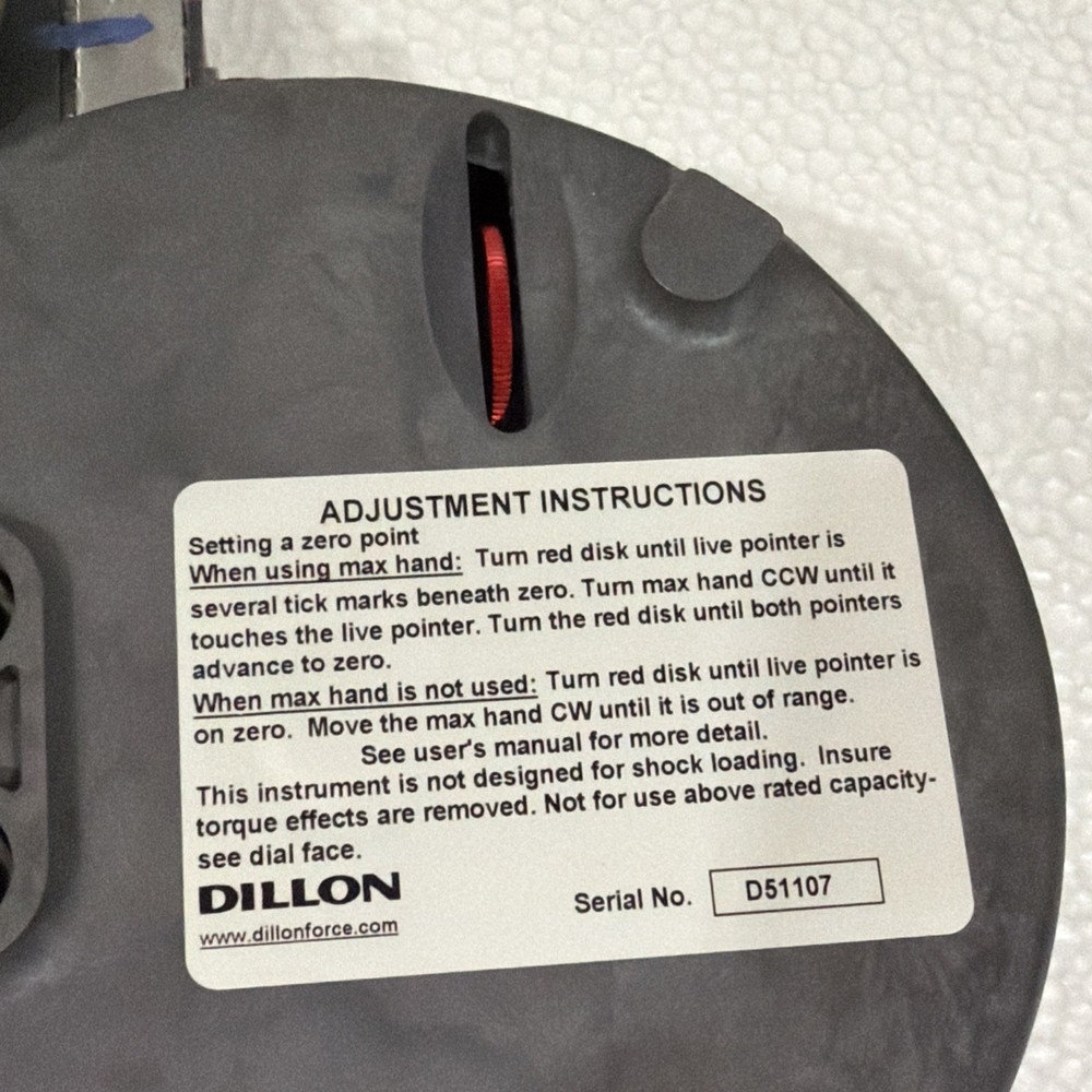 Dillon 30006-0050 Dynamometer 5000lbs With Shackles 5in Dial