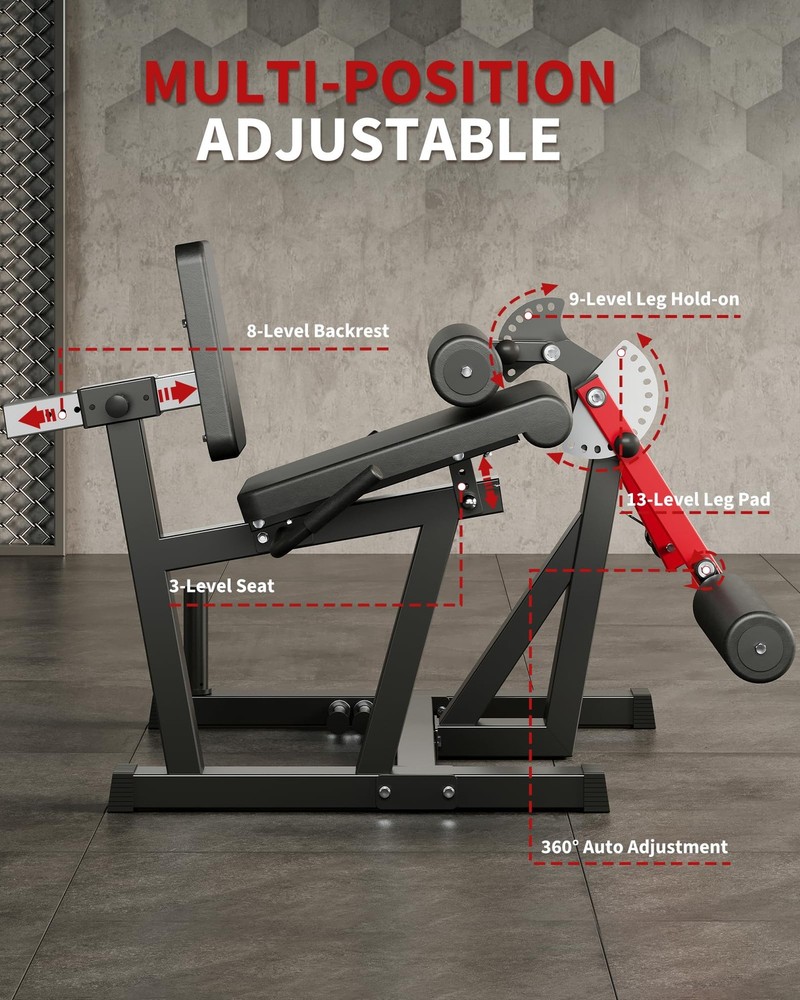 Leg Extension and Curl Machine 700LBS Capacity Adjustable Leg Curl Machine