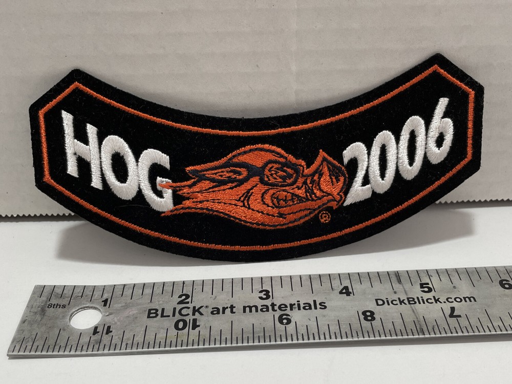 HOG Patch Harley Davidson Owners Group Vest Jacket Rocker ~ Hog Face Head