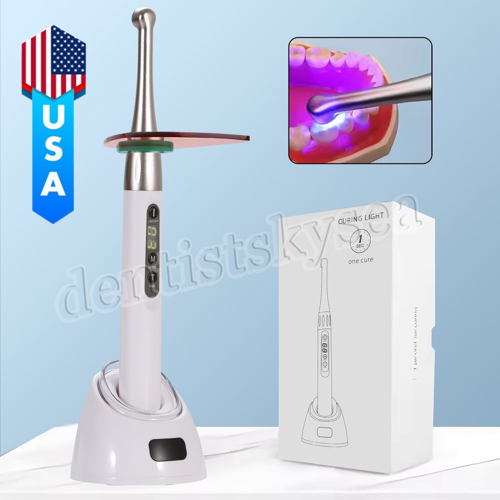 Woodpecker Style Dental iLED Curing Light Lamp Wireless 1Second Curing 2500mw/c㎡