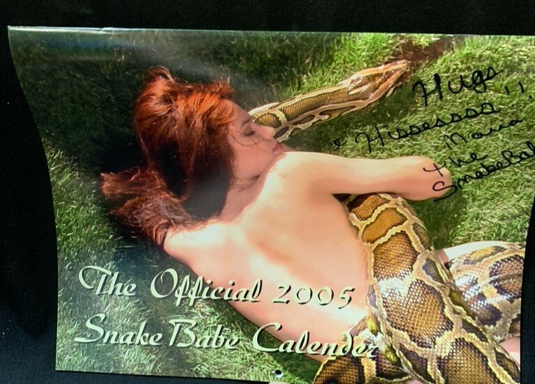 2005 Calendar Autographed Maria the SnakeBabe