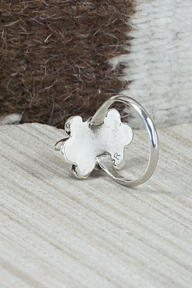 Onyx & Sterling Silver Ring - Priscilla Reeder - Size 8.25