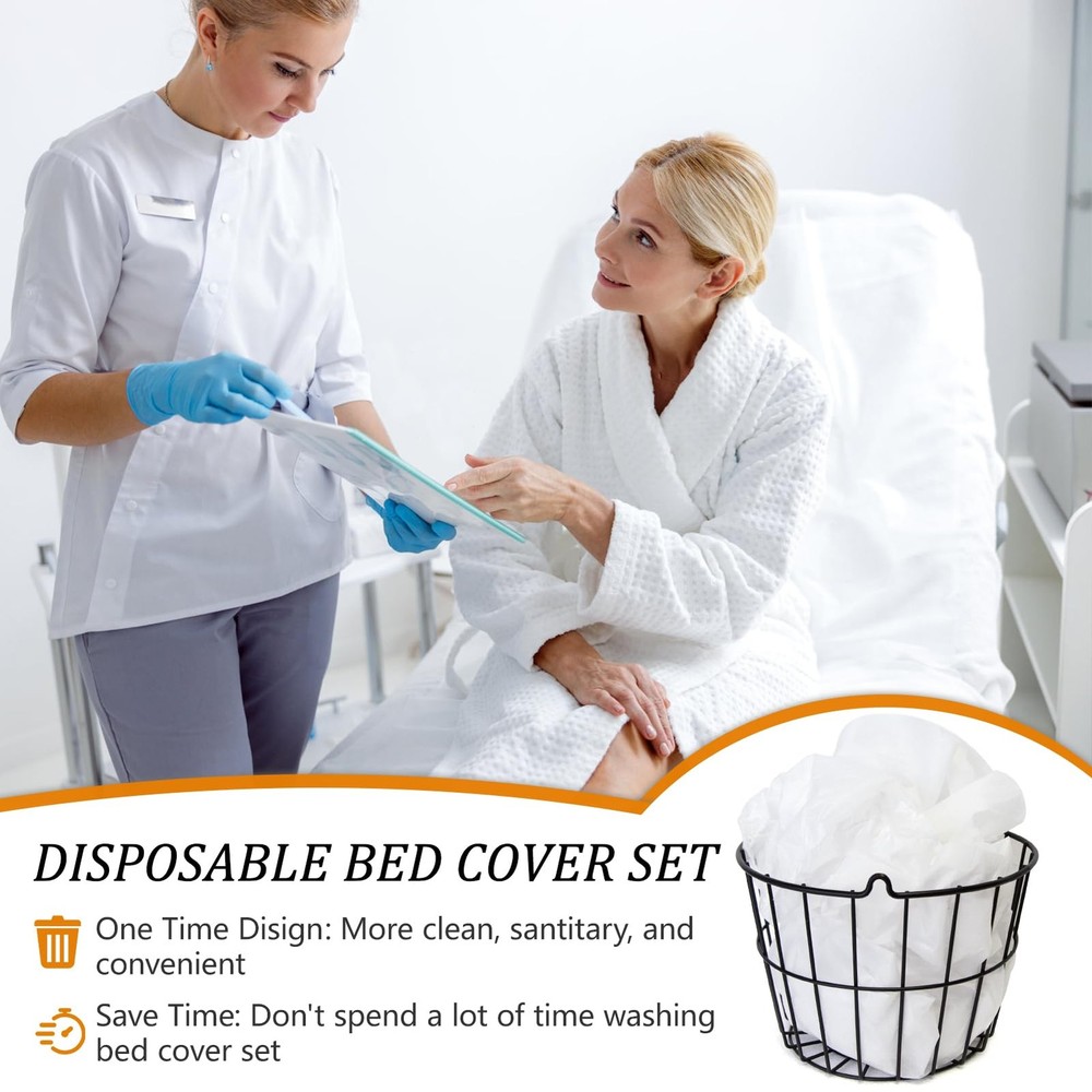 60 Pcs Disposable Fitted Massage Table Set - 30 Pcs Breathable Spa Bed Sheets...