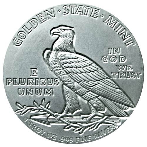 Silver - 1 oz Incuse Indian Round