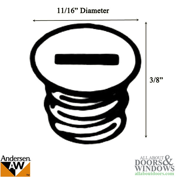 Andersen Hole Plug Fits Gliding Doors Tandem Roller Adjuster Terratone PSII