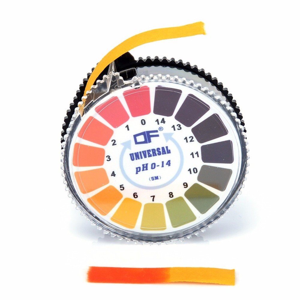 5M pH Test Paper Roll: Alkaline Acid Indicator Meter, 0-14 pH Range