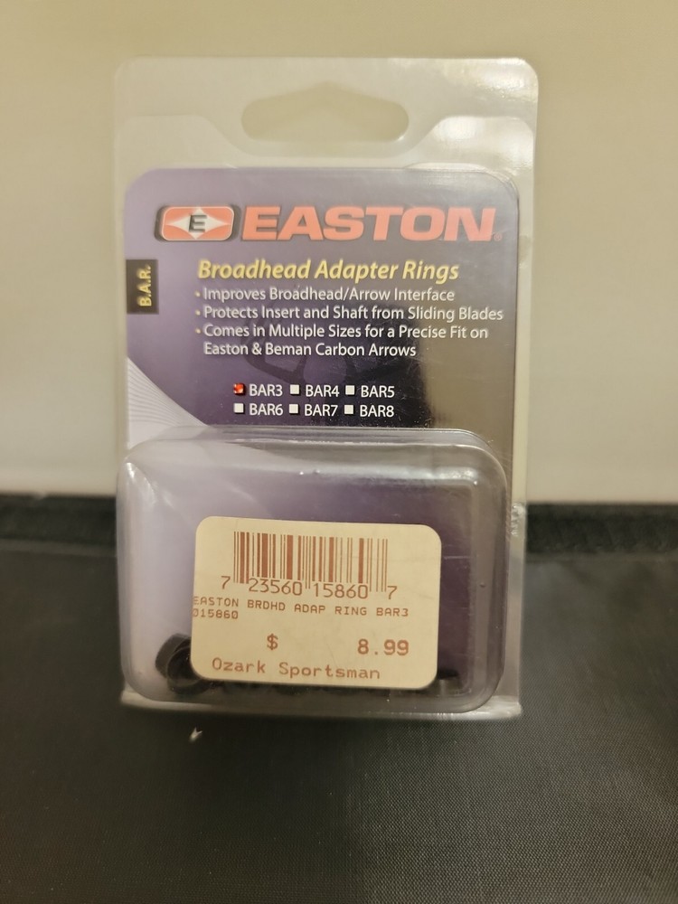 Easton Broadhead Adapter Rings Bar 3 Black (12 Pack)