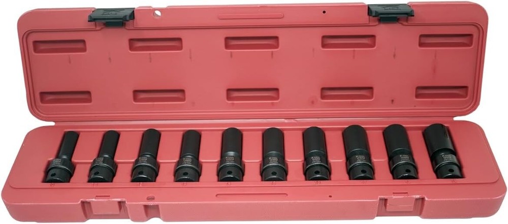 K Tool - 3/8" Drive Metric Deep Impact Socket Set - 37400