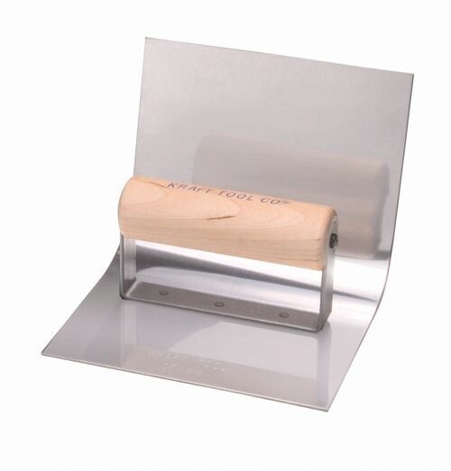 Kraft Tool Concrete Gutter Trowel Stainless Steel 3" Radius
