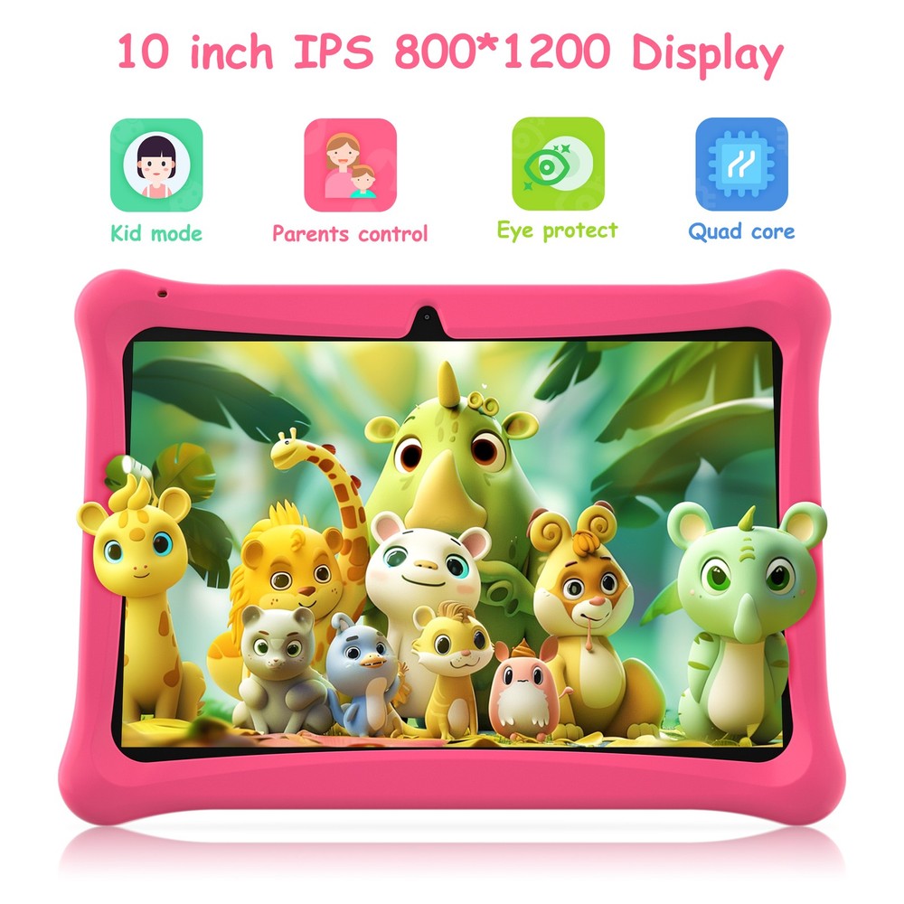 SGIN 10" Kids-Tablet 2GB + 64GB Android Google Kid's Software Parental Control