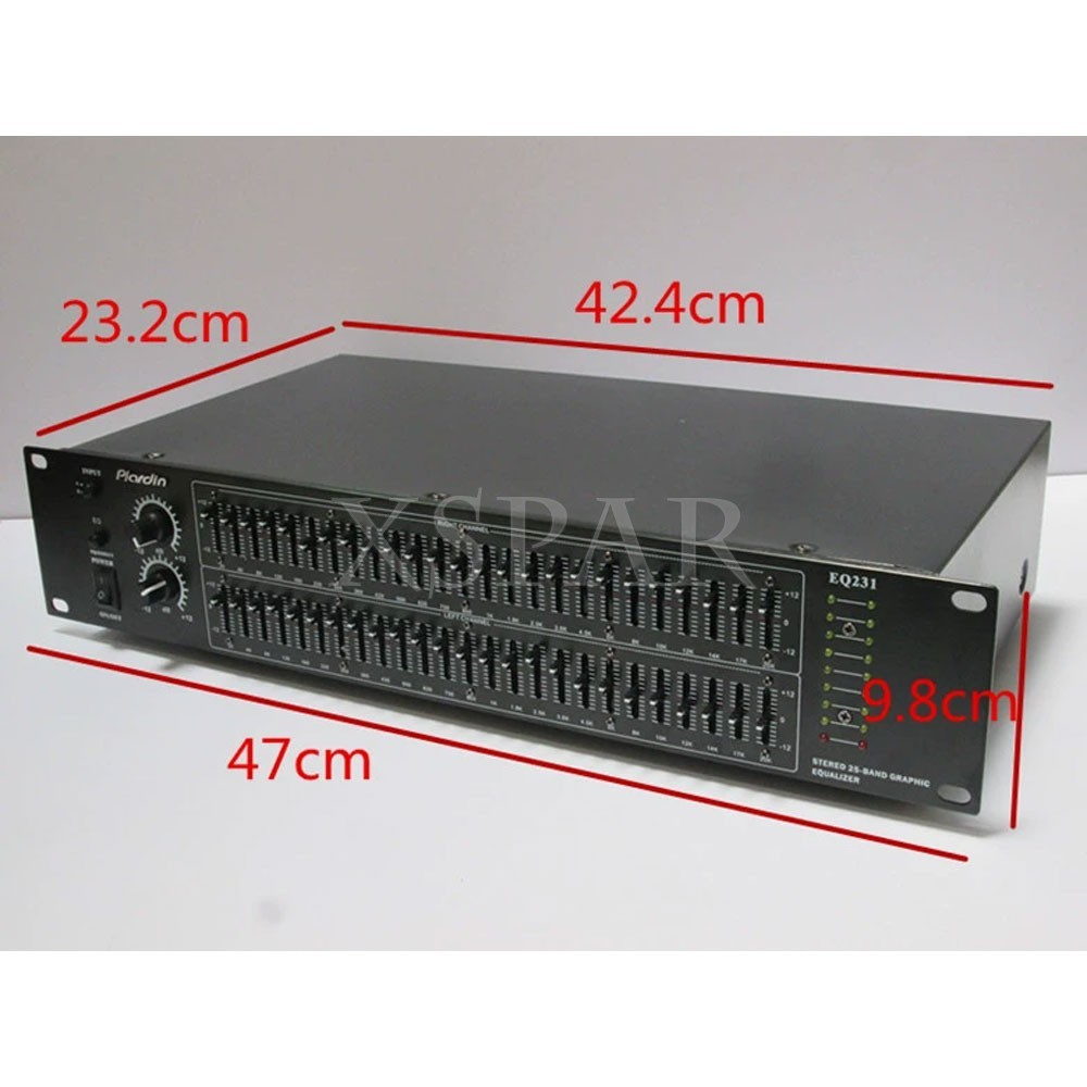 EQ231 Dual 25-Band EQ Graphic Equalizer Professional Hifi Bluetooth Equalizer