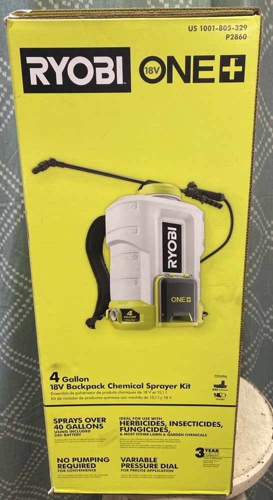 Ryobi One P2860 4 Gal Backpack Sprayer